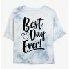 Wholesale 🛒 Disney Mickey Mouse Best Day Ever Tie-Dye 👧 Girls Crop T-Shirt 😍