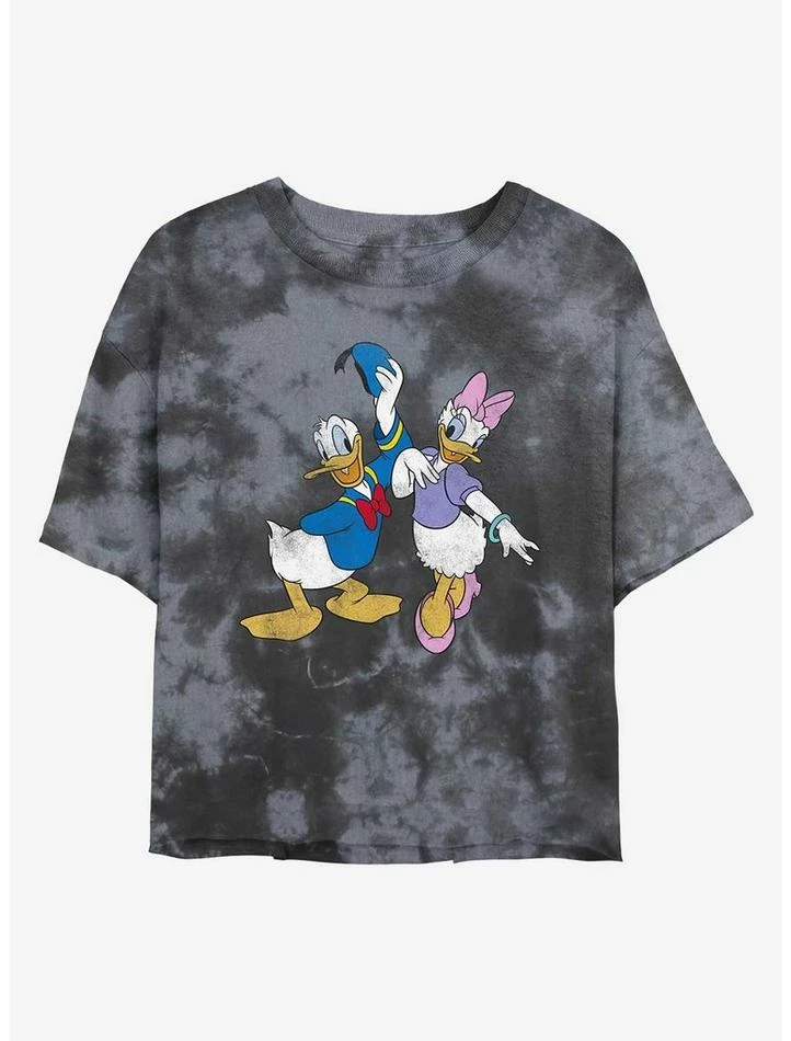 Hot Sale π Disney Mickey Mouse Big Donald & Daisy Tie-Dye π§ Girls Crop T-Shirt π