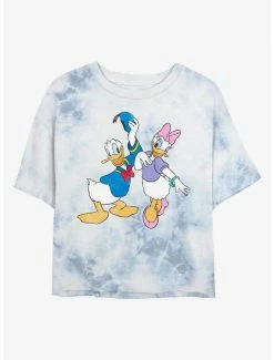 Best Sale 💯 Disney Mickey Mouse Big Donald & Daisy Tie-Dye 👧 Girls Crop T-Shirt 💯