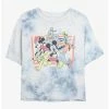 Best deal 🔥 Disney Mickey Mouse Break Out Tie-Dye 👧 Girls Crop T-Shirt ⌛