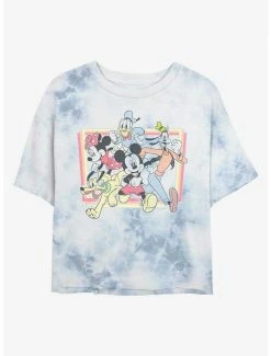 Best deal 🔥 Disney Mickey Mouse Break Out Tie-Dye 👧 Girls Crop T-Shirt ⌛