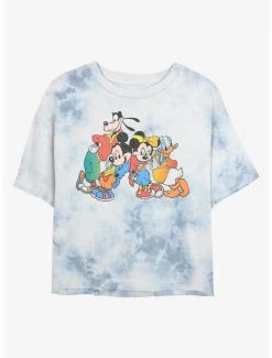Best Pirce ✨ Disney Mickey Mouse Cali Vintage Tie-Dye 👧 Girls Crop T-Shirt 💯