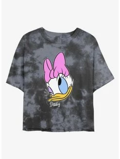 Top 10 💯 Disney Mickey Mouse Daisy Big Face Tie-Dye 👧 Girls Crop T-Shirt 🔔