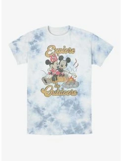 Budget ⌛ Disney Mickey Mouse Outdoors Campfire Tie-Dye T-Shirt 🤩