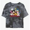 Promo 🤩 Disney Mickey Mouse Disney Squad Tie-Dye 👧 Girls Crop T-Shirt 🎉