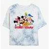 Cheapest ❤️ Disney Mickey Mouse Disney Squad Tie-Dye 👧 Girls Crop T-Shirt ✨