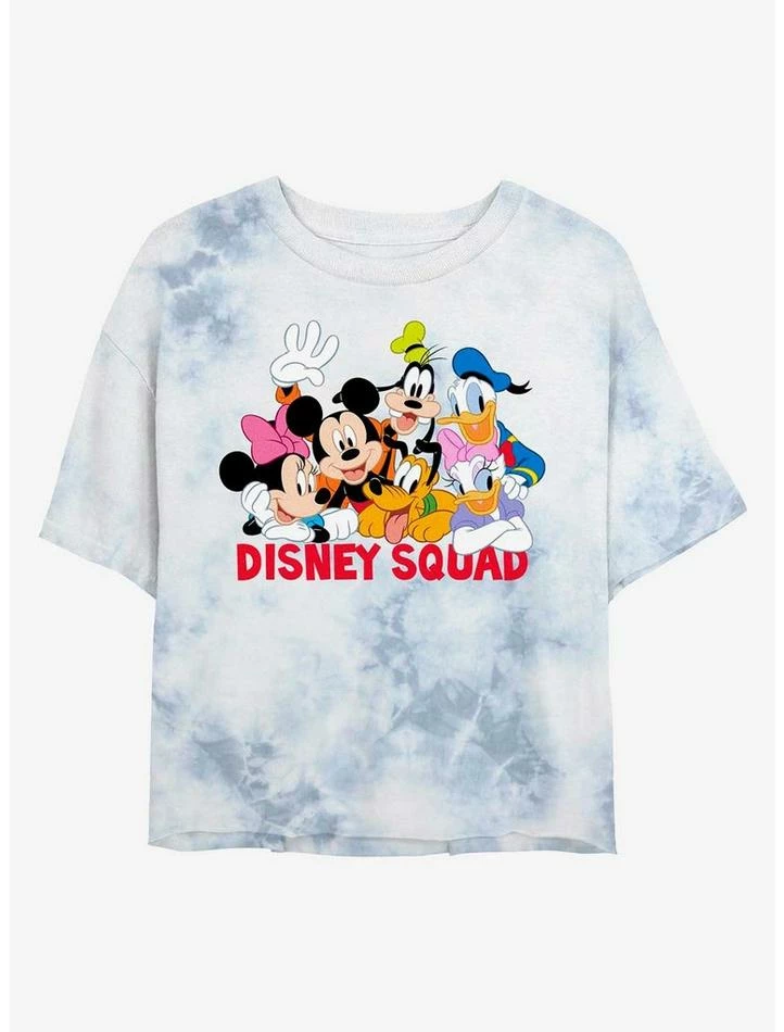 Cheapest β€οΈ Disney Mickey Mouse Disney Squad Tie-Dye π§ Girls Crop T-Shirt β¨