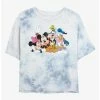 Outlet ❤️ Disney Mickey Mouse All The Friends Tie-Dye 👧 Girls Crop T-Shirt 😀