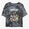 Cheap 👍 Disney Mickey Mouse Friends Group Tie-Dye 👧 Girls Crop T-Shirt 🔔
