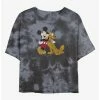 Cheapest 🛒 Disney Mickey Mouse Mickey and Pluto Tie-Dye 👧 Girls Crop T-Shirt 😉