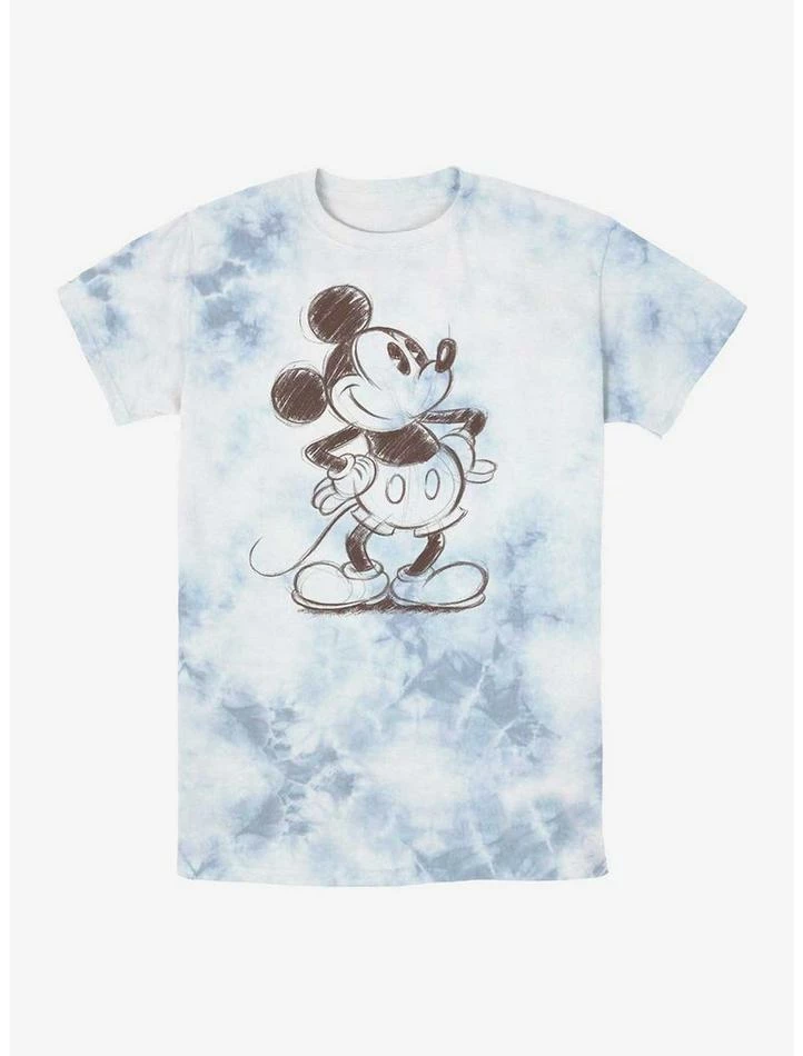New π Disney Mickey Mouse Sketchy Mickey Tie-Dye T-Shirt π₯