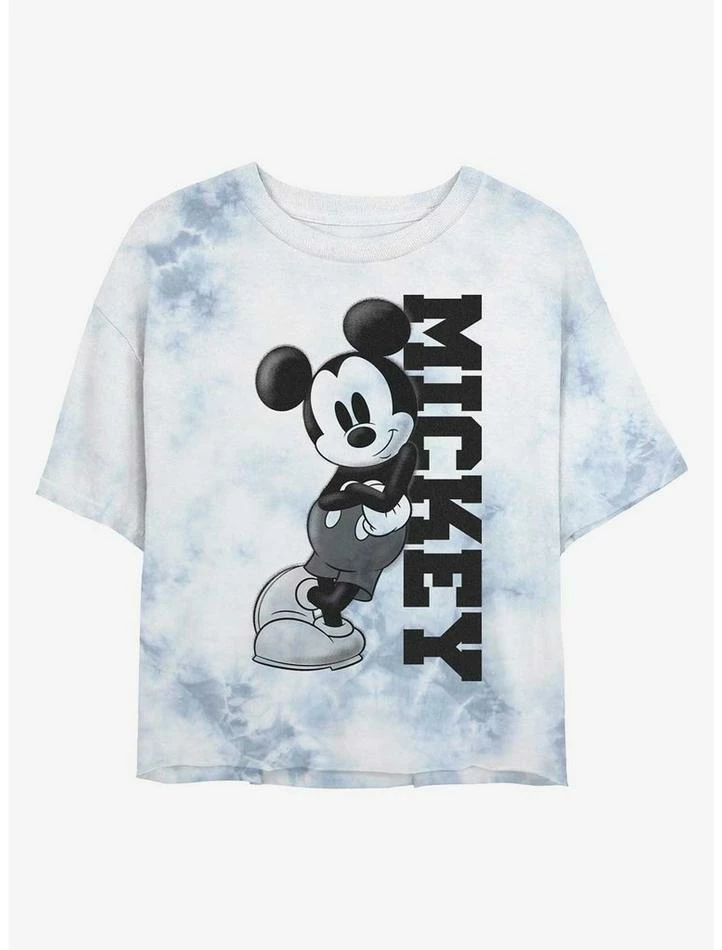 Hot Sale β Disney Mickey Mouse Mickey Lean Tie-Dye π§ Girls Crop T-Shirt π