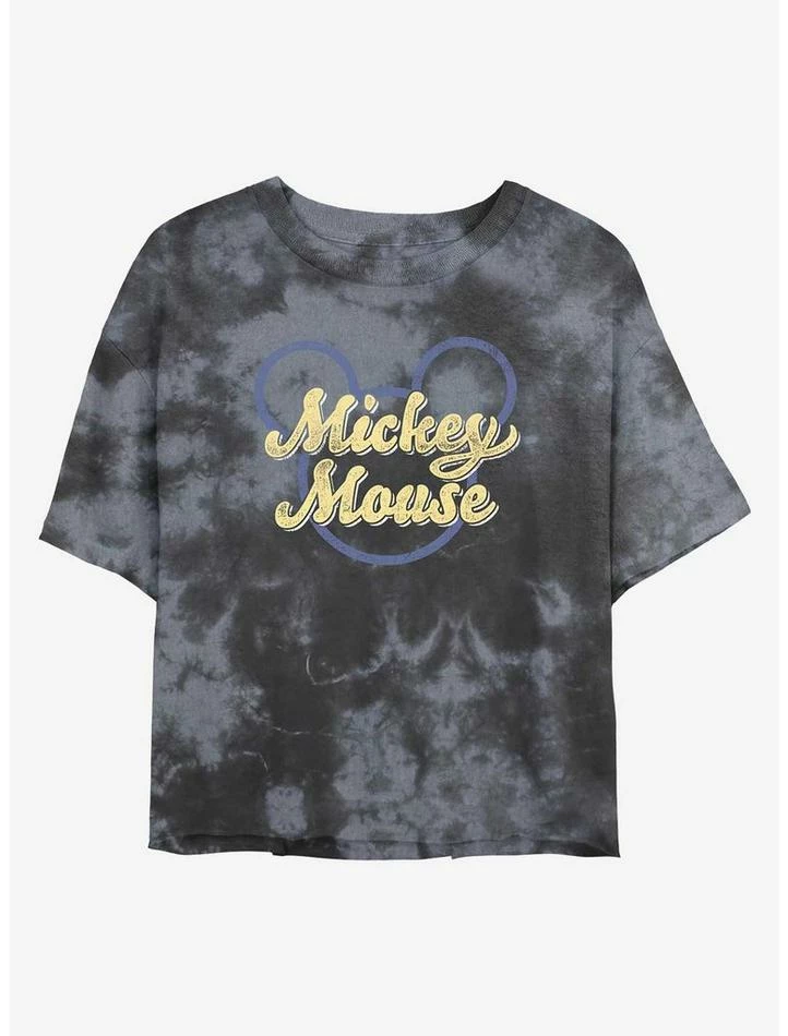 Wholesale π― Disney Mickey Mouse Mickey Script Tie-Dye π§ Girls Crop T-Shirt π₯°