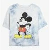 Discount 🧨 Disney Mickey Mouse Mightiest Mouse Tie-Dye 👧 Girls Crop T-Shirt 👏