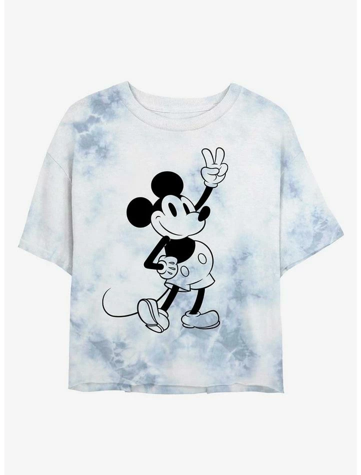 Best deal π― Disney Mickey Mouse Peace Out Tie-Dye π§ Girls Crop T-Shirt π€©