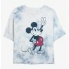 Wholesale ❤️ Disney Mickey Mouse Plaid Mickey Tie-Dye 👧 Girls Crop T-Shirt 😍
