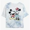 Coupon 👍 Disney Mickey Mouse Retro Mice Tie-Dye 👧 Girls Crop T-Shirt 👍