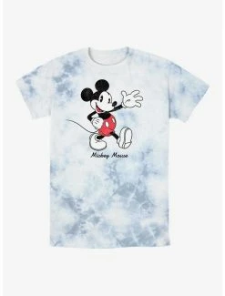 Outlet 💯 Disney Mickey Mouse Waving Hi Tie-Dye T-Shirt 🧨