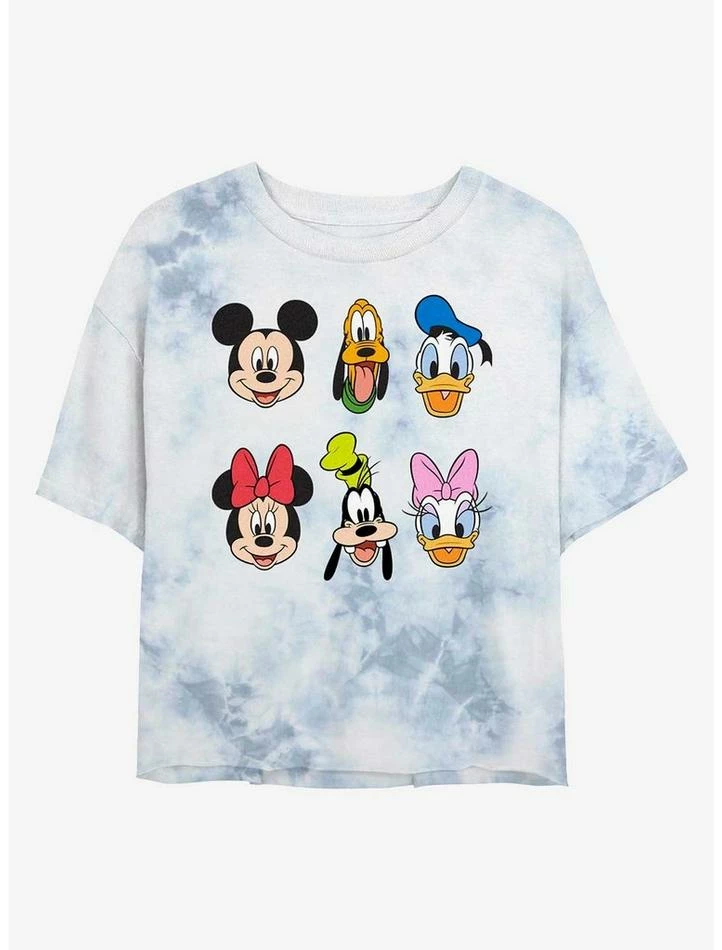Wholesale βοΈ Disney Mickey Mouse Sensational Six Tie-Dye π§ Girls Crop T-Shirt π€©