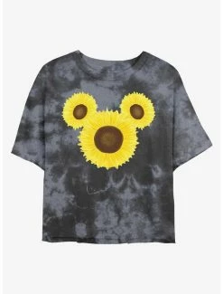 Best reviews of ✨ Disney Mickey Mouse Sunflower Ears Tie-Dye 👧 Girls Crop T-Shirt 🥰