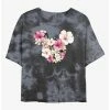 Promo 😍 Disney Mickey Mouse Tropical Ears Tie-Dye 👧 Girls Crop T-Shirt 🛒