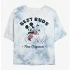 Deals 🎉 Disney Mickey Mouse Vintage Buds Tie-Dye 👧 Girls Crop T-Shirt 👏