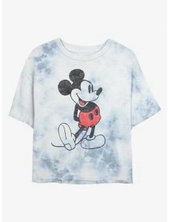 Buy 🌟 Disney Mickey Mouse Vintage Classic Tie-Dye 👧 Girls Crop T-Shirt ⭐