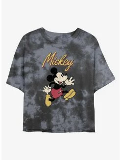 Wholesale ⭐ Disney Mickey Mouse Vintage Mickey Tie-Dye 👧 Girls Crop T-Shirt 😉