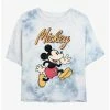Coupon 🛒 Disney Mickey Mouse Vintage Mickey Tie-Dye 👧 Girls Crop T-Shirt 👍