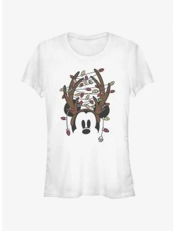 Coupon 🎁 Disney Mickey Mouse ❄ Christmas Light Antlers 👧 Girls T-Shirt 👍