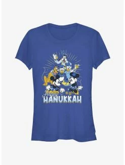 Outlet 🔥 Disney Mickey Mouse Happy Hanukkah Friends 👧 Girls T-Shirt 💯