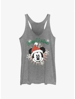 Best Pirce 👍 Disney Mickey Mouse Snowflakes Santa Mickey 👧 Girls Tank 🥰