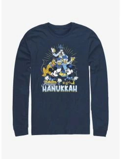 Flash Sale 💯 Disney Mickey Mouse Happy Hanukkah Friends Long-Sleeve T-Shirt 😉