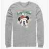 Top 10 😍 Disney Mickey Mouse Snowflakes Santa Mickey Long-Sleeve T-Shirt 👏