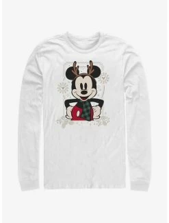 Flash Sale 😍 Disney Mickey Mouse Winter Ready Long-Sleeve T-Shirt 👏
