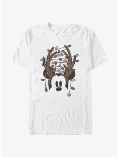 Coupon 💯 Disney Mickey Mouse 🔔 Christmas Light Antlers T-Shirt 🎁