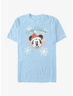 Best Sale 🔥 Disney Mickey Mouse Snowflakes Santa Mickey T-Shirt ⌛