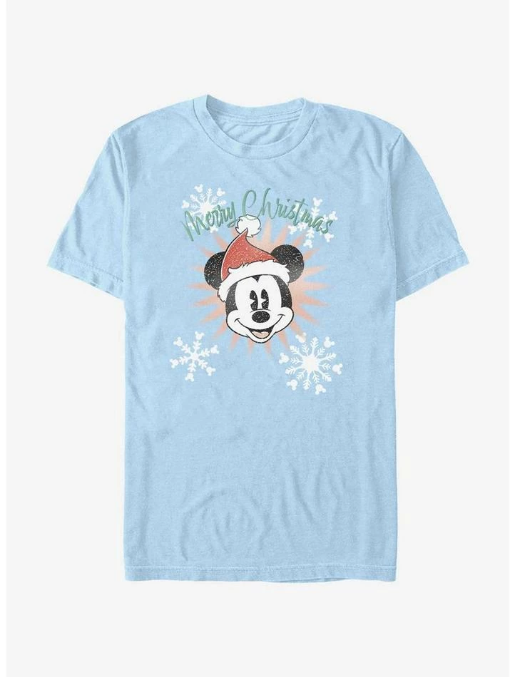 Best Sale π₯ Disney Mickey Mouse Snowflakes Santa Mickey T-Shirt β