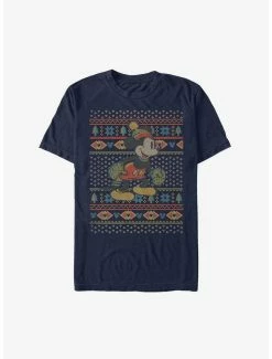 Hot Sale 🔔 Disney Mickey Mouse Vintage Ugly 🎅 Christmas Extra Soft T-Shirt ✨