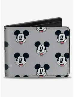 Deals ✔️ Disney Mickey Mouse Smiling Face Monogram Bifold Wallet 🥰