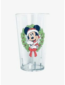 Discount 😉 Disney Mickey Mouse Santa Mickey 🔔 Christmas Wreath Tritan Cup 🌟
